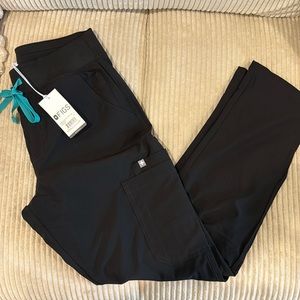 Figs High Waisted Yola FreeX Lines Scrub Pants - Black | S